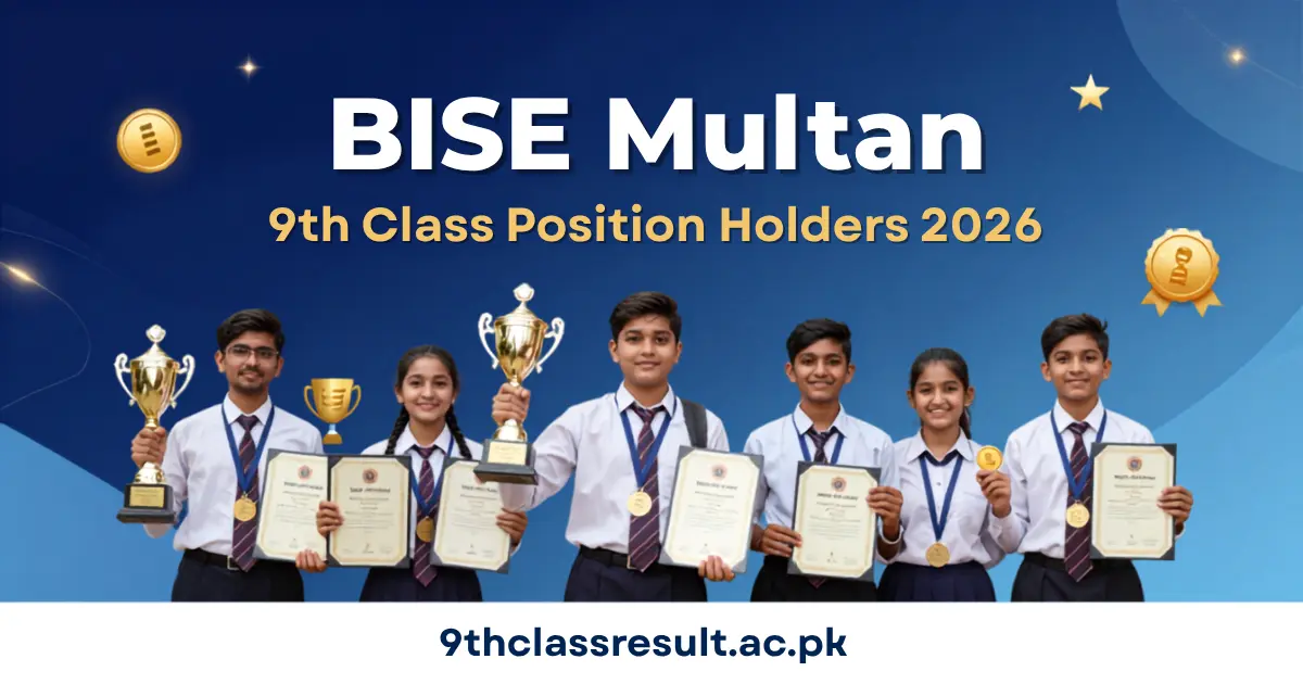 Multan 9th Class Position Holders 2026 Toppers List